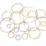 10mm-65mm Stainless Steel Hoops Rose Circle Earrings
