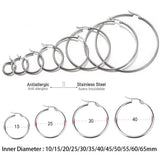 10mm-65mm Stainless Steel Hoops Rose Circle Earrings
