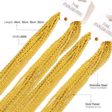 10pcs Stainless Steel Rope Chain Necklaces 2mm Silver No Fade DIY Pendants