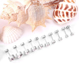 Stainless Steel Cubic Zirconia Stud Earring Set