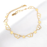 Moon Star Stainless Steel Anklet Bracelet
