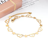 Moon Star Stainless Steel Anklet Bracelet