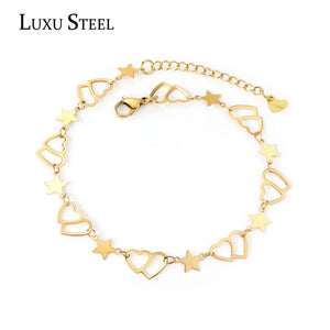 Moon Star Stainless Steel Anklet Bracelet