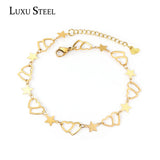 Moon Star Stainless Steel Anklet Bracelet