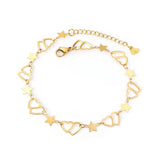 Moon Star Stainless Steel Anklet Bracelet