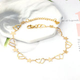 Moon Star Stainless Steel Anklet Bracelet