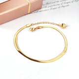 Flat Snake Chain Bracelets Stainless Steel Anklets Party Gift