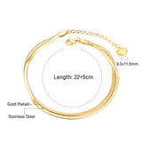Flat Snake Chain Bracelets Stainless Steel Anklets Party Gift