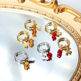 Colorful CZ Beads Boho Hoop Earrings