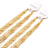 5pcs Stainless Steel Beaded Snake Chains Necklace Women Accessories