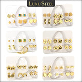6 Pairs Stainless Steel Earrings Set for Women Girls Tragus Hoops Studs