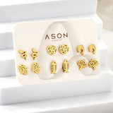 6 Pairs Stainless Steel Earrings Set for Women Girls Tragus Hoops Studs