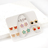 6 Pairs Stainless Steel Earrings Set for Women Girls Tragus Hoops Studs