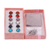6Pairs Eyes Stone Ear Studs Stainless Steel Brinco Party Jewelry