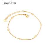 Stainless Steel Anklets Foot Bracelets for Women, Beach Style