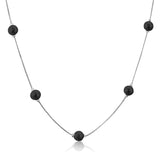Snake Chain White/Black Pearl Pendant Necklace for Women