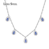 Evil Eye Necklace Stainless Steel Silver Chains