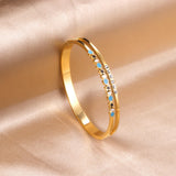 CZ Bangle Bracelet for Women Christmas Accessory