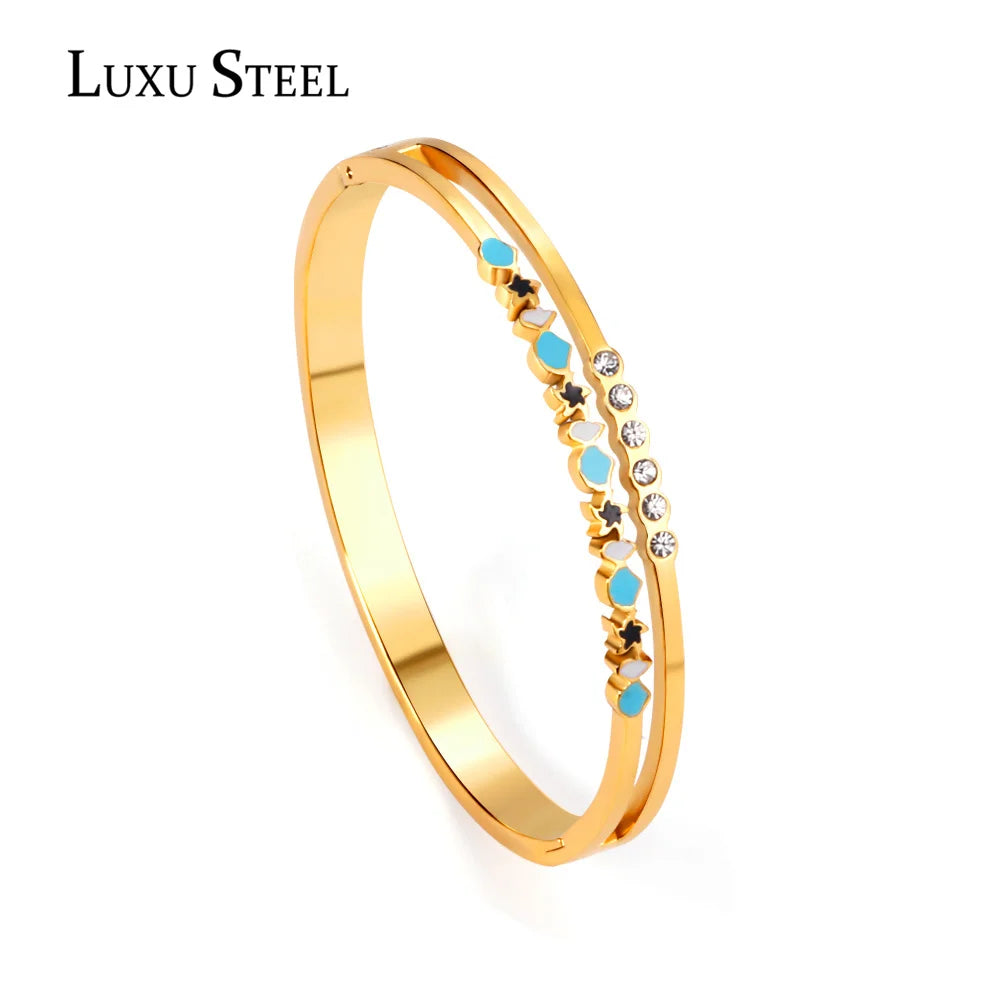 CZ Bangle Bracelet for Women Christmas Accessory