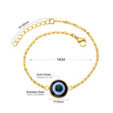 Stainless Steel Eye Link Charm Bangle Bracelet