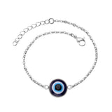Stainless Steel Eye Link Charm Bangle Bracelet