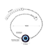 Stainless Steel Eye Link Charm Bangle Bracelet