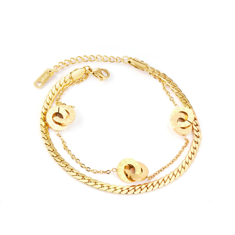 Men's Stainless Steel Roman Number Bracelets