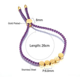 Round Smile Face Shape Adjustable Rope Bracelets No Fade