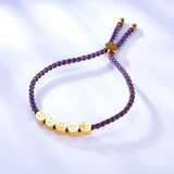 Round Smile Face Shape Adjustable Rope Bracelets No Fade