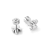 CZ Butterfly Earrings For Girls Baby Silver Stainless Steel Crystal
