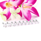 Stainless Steel CZ Square Earrings Set for Women