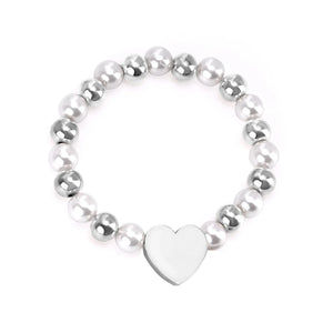 Stainless Steel Beaded Mama Bracelet Gift for Mom