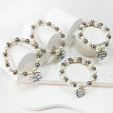 Stainless Steel Beaded Mama Bracelet Gift for Mom