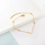 Shell Charm Bracelet Hollow Flower Chain Stainless Steel Jewelry