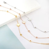 Shell Charm Bracelet Hollow Flower Chain Stainless Steel Jewelry