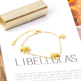 Flower Shape Bracelet Stainless Steel Rose Chains Bracelet