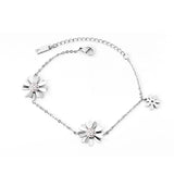 Flower Shape Bracelet Stainless Steel Rose Chains Bracelet