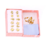 Stainless Steel Plant Shape Earring Sets Wedding Jewelry Accessories
