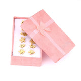 Stainless Steel Plant Shape Earring Sets Wedding Jewelry Accessories