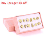 Stainless Steel Plant Shape Earring Sets Wedding Jewelry Accessories