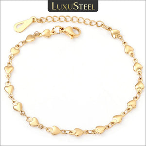 Heart Shaped Bracelet Heart Even Heart Jewelry Stainless Steel