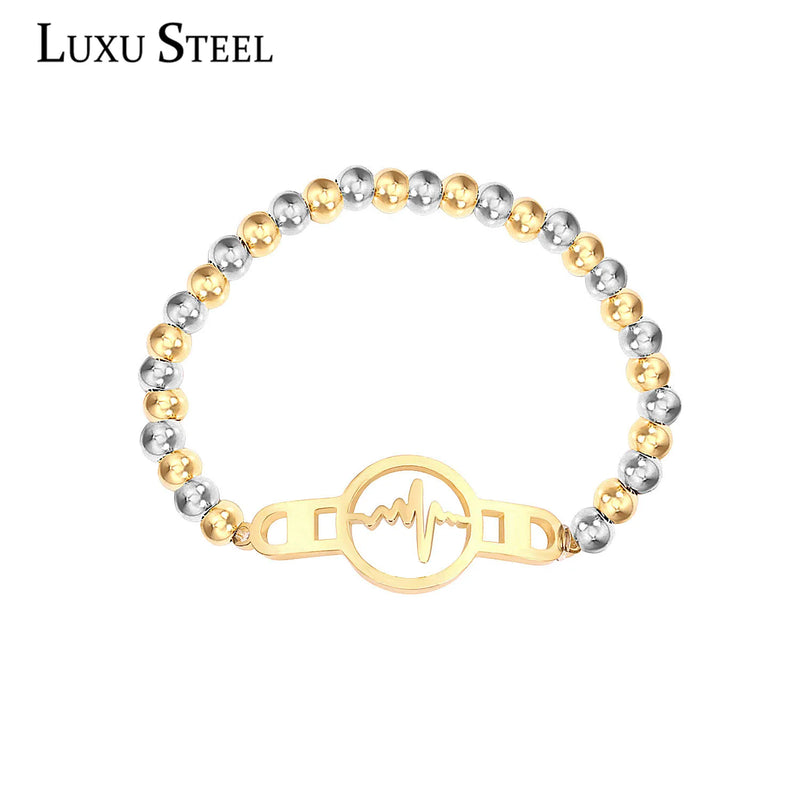 Heart Lightning Bracelet Bangle Stainless Steel
