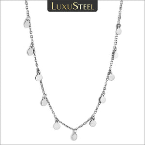Stainless Steel Small Coin Pendant Necklace for Women