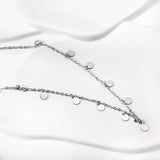 Stainless Steel Small Coin Pendant Necklace for Women