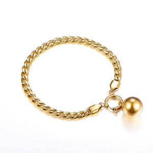 Stainless Steel Round Ball Chain Bracelet Women Accessories Gift