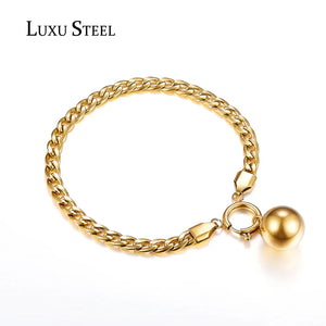 Stainless Steel Round Ball Chain Bracelet Women Accessories Gift