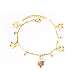 Stainless Steel Chains Bracelets Conch Star Pendant Women Accessories