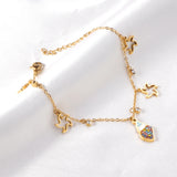 Stainless Steel Chains Bracelets Conch Star Pendant Women Accessories