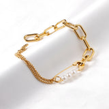 Stainless Steel Chains Bracelets with Beads Bangles