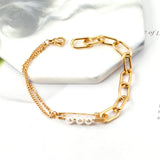 Stainless Steel Chains Bracelets with Beads Bangles